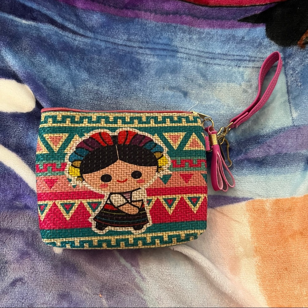 Mexican Doll Pink Wristlet